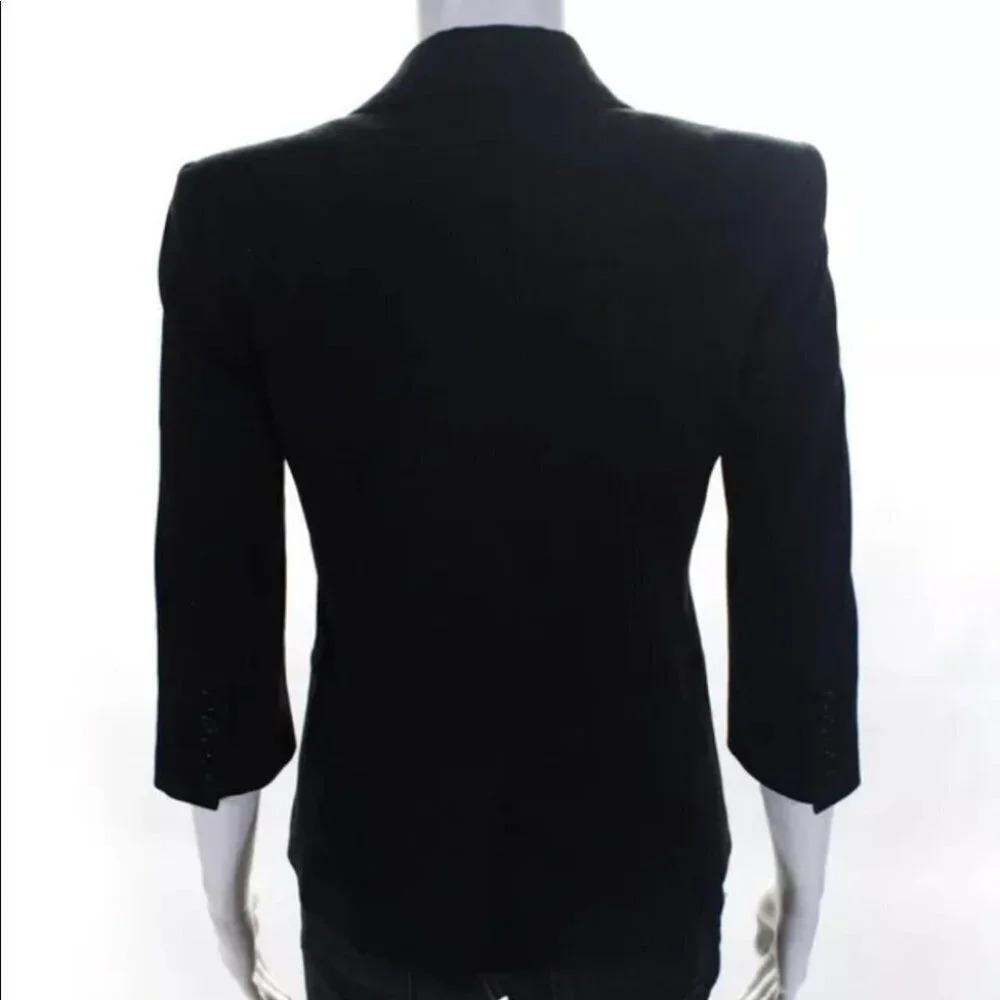 Zadig & Voltaire Luxe‎ Blazer Black XS 3/4 Sleeve Cotton Workwear - Picture 2 of 8